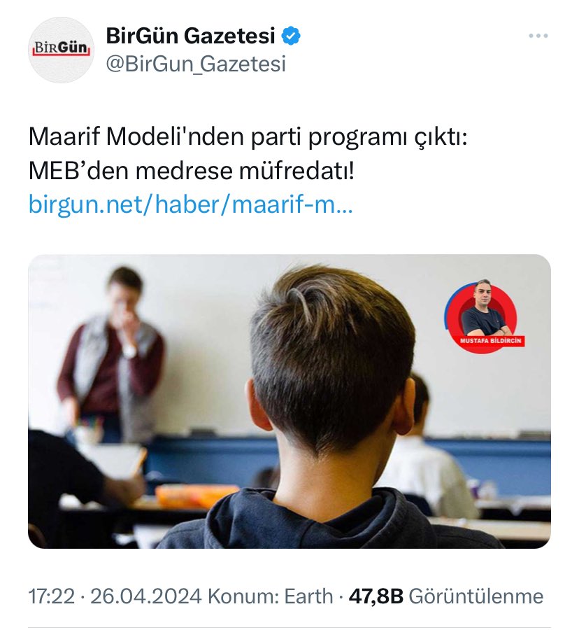 Türkiye Yüzyılı Maarif Modeli adı verdikleri içeriği şüpheli modeli tartışmaya açmışlar.
Biraz deşeleyince, tevhidi tedrisat kanunu öncesini ve tarikatların gölgesini hissediyoruz. 
Akp nin yaptığı hiç bir şeyden hayır gelmez