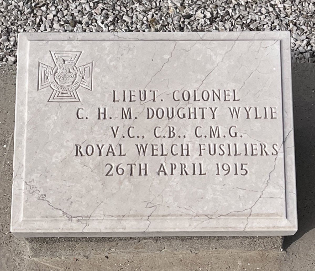 On this day: Lt Col Doughty-Wylie fell in a VC action, leading men of the 29th Division to capture Seddulbahir, Gallipoli. So pleased to have visited his grave at last