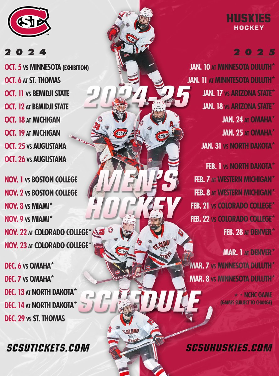 You asked. We delivered! Here is our 𝗙𝗨𝗟𝗟 2024-25 schedule! 🙌 #GoHuskies | #HuskyHockey 🏒