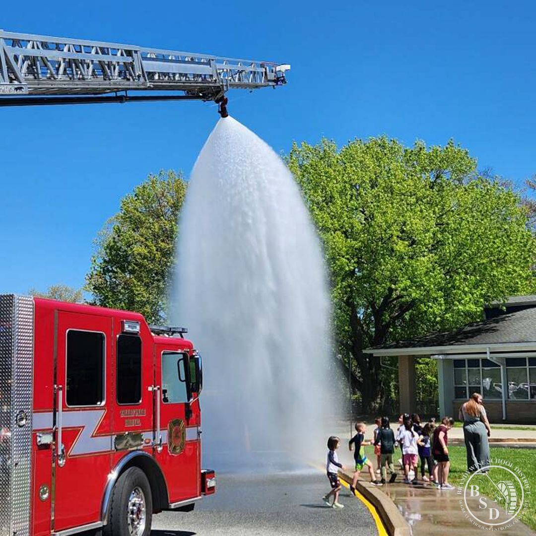April showers bring flowers and smiles! Talleyville Fire Company came to help Forwood Elementary take the plunge, brave chilly temps, participate in a school raffle for prizes, and raise money for Special Olympics Delaware today! #Proud2bBSD #StrongSchoolsStrongCommunity
