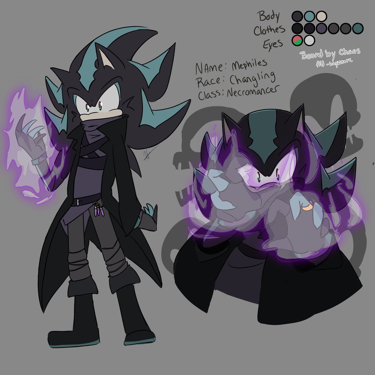 💀 Been wanting to draw a necromancer for awhile

#sonicau #boundbychaosau #mephiles