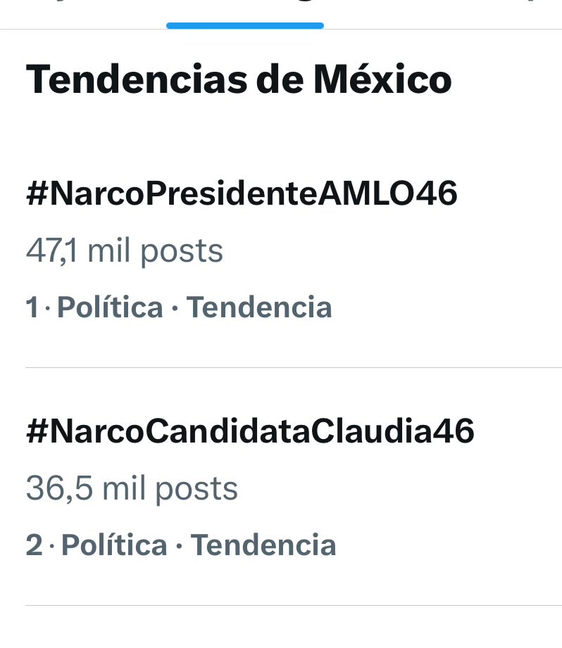 🎉🥳 Vamos muy bien en las tendencias🥳🎉 Pero tenemos que apoyar a la CDMX. Aunque no vivas ahi es el bastión de Morena y están desesperados. Vamos por #NarcoCandidataClara Y sigamos con #NarcoPresidenteAMLO46 #NarcoCandidataClaudia46 #CandidataDeLaSantaMuerte