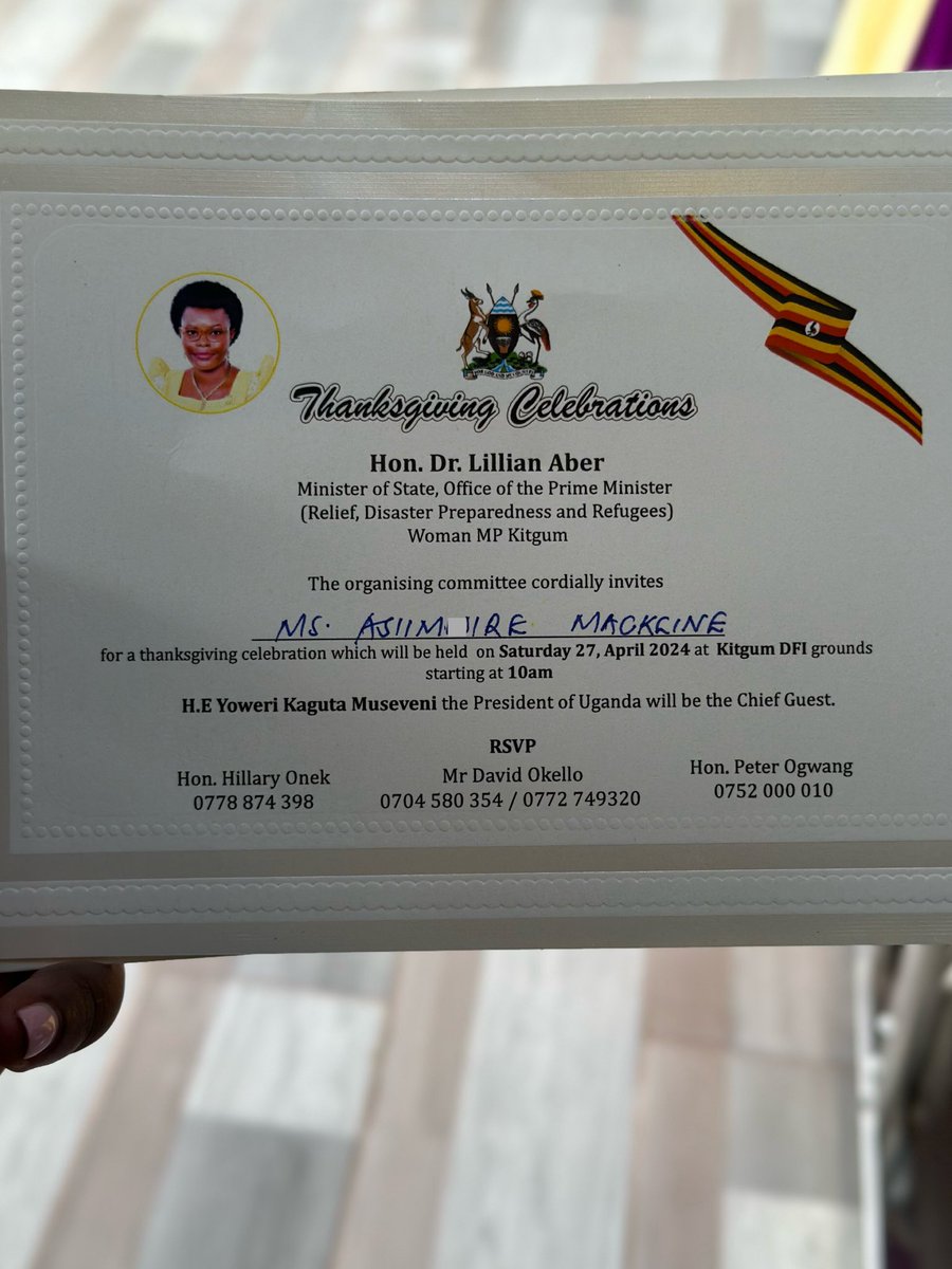 Thank you so much Honorable minister @LillianAber for the invitation 😍😍🥰 Kitgum will ask for water 🔥🔥