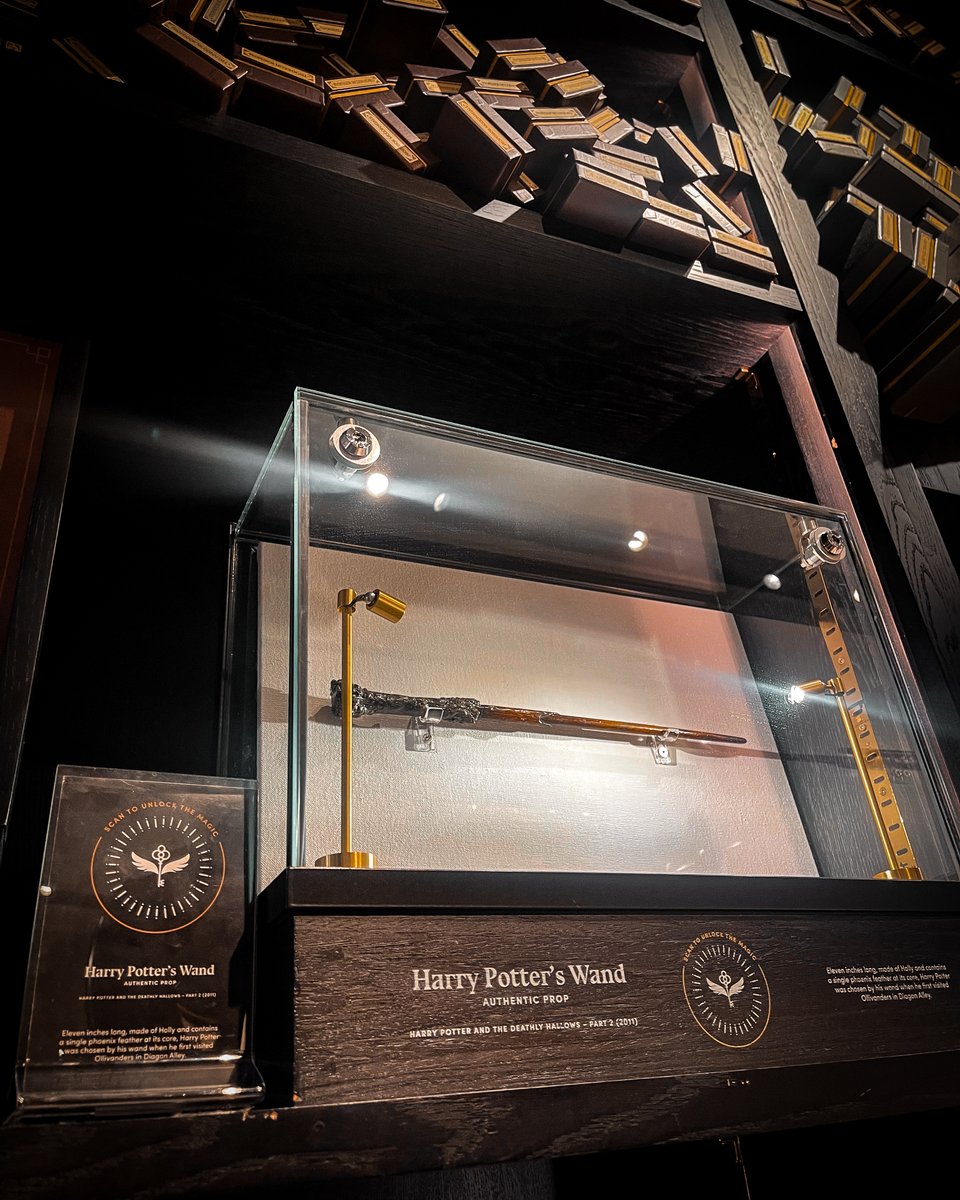 'Yer a wizard, Harry!' This infamous wand shares the same Phoenix Tail Feather as one other very powerful wizard. Any guesses who? See this authentic movie prop in store at #HarryPotterNY! 🪄​ ​ Plan your visit today ➡️ harrypotterstore.com