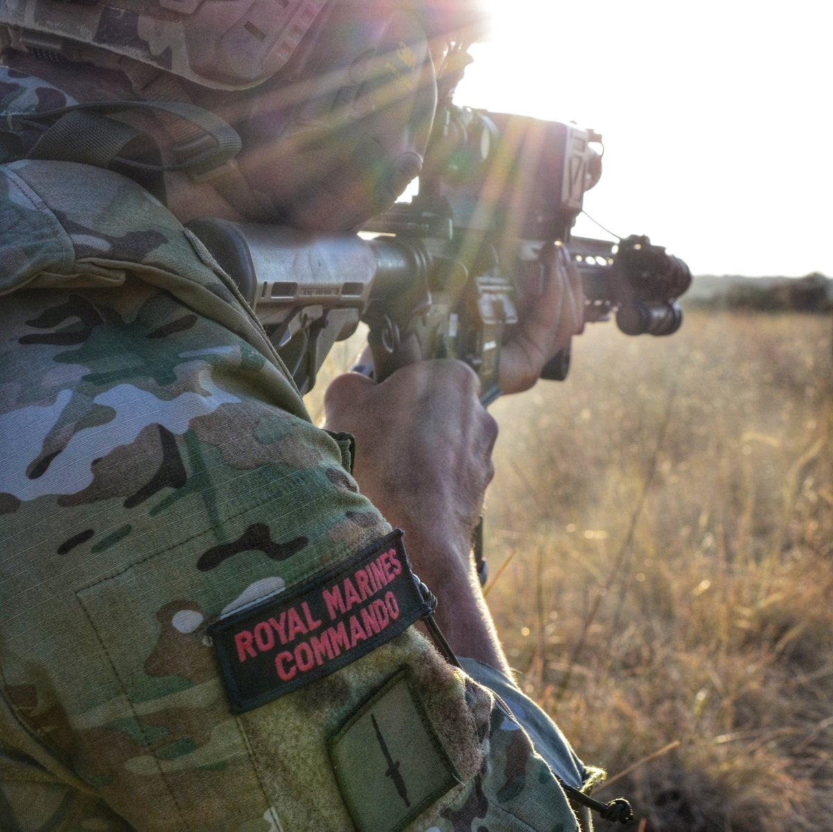 🇬🇧Royal Marines Commando

🚩L119A2 de 15.7' con:
-🎯Trijicon ACOG 4x32
-🎯Red dot Trijicon RMR
- Visor térmico Excelitas Thalon / ARILLS
- Módulo luz/laser Rheinmetall Vario-Ray
- Culata Magpul CTR

🚩Casco OpsCore FAST con:
-🎧3M Peltor
- Funda C2R MC