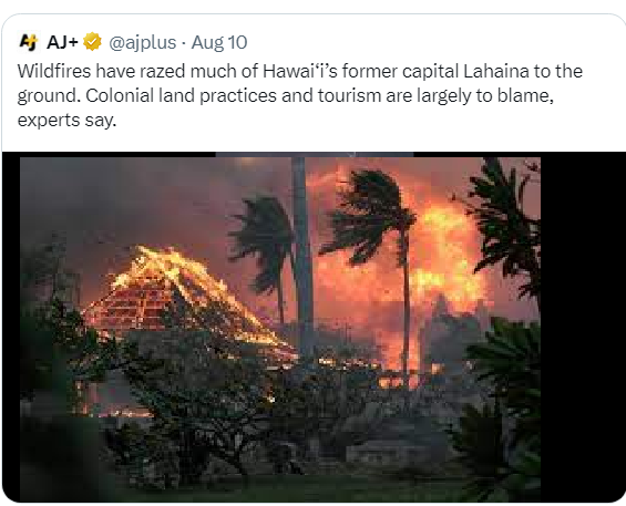 Also, the school that Princeton's former slave helped build in Hawaii, Lahainaluna, was set aflame when the US colonial-capitalist occupation of Hawaii resulted in the incineration of #Lahaina on Maui. They have a knack for book-burning anything that could bring true liberation.