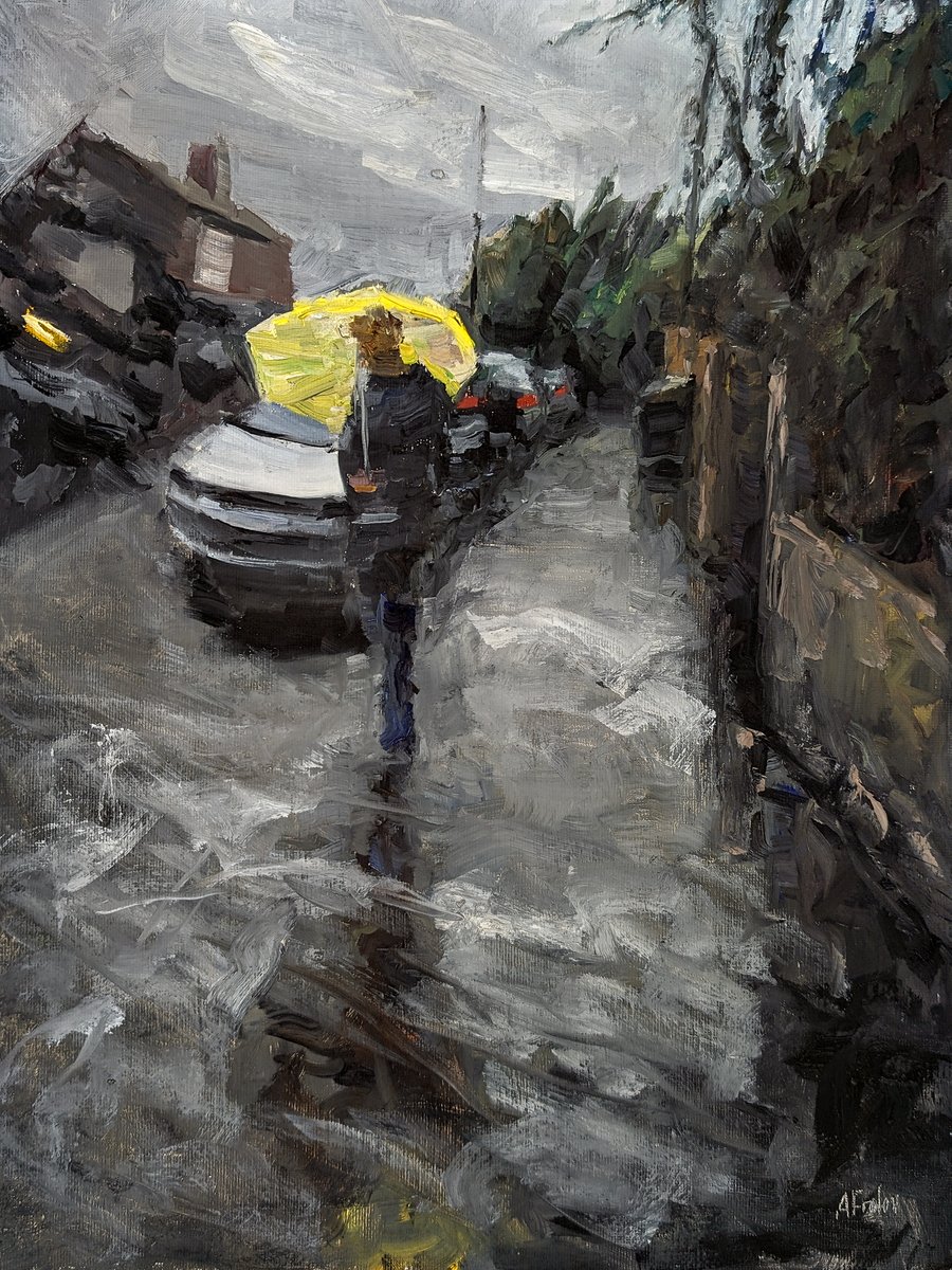 Rainy Jesmond, My oil painting