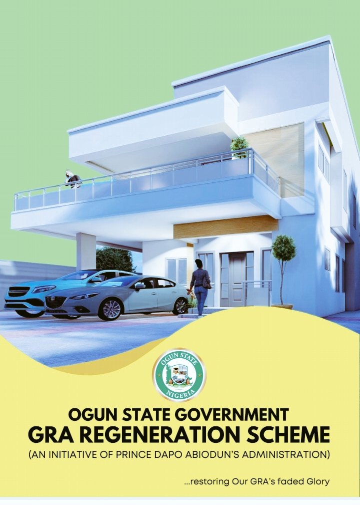 The GRA Regeneration Scheme, initiated by the Ogun State Government, is now underway. 

Land: ₦45,000 per square meter

Detached: ₦175 million

Semi Detached: ₦125 million

#BuildingOurFutureTogether #ISEYA