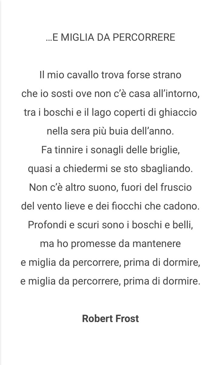 Da ragazzina lessi un libro dove trovai questi versi…da allora li porto sempre con me! 
#RobertFrost
#poesie