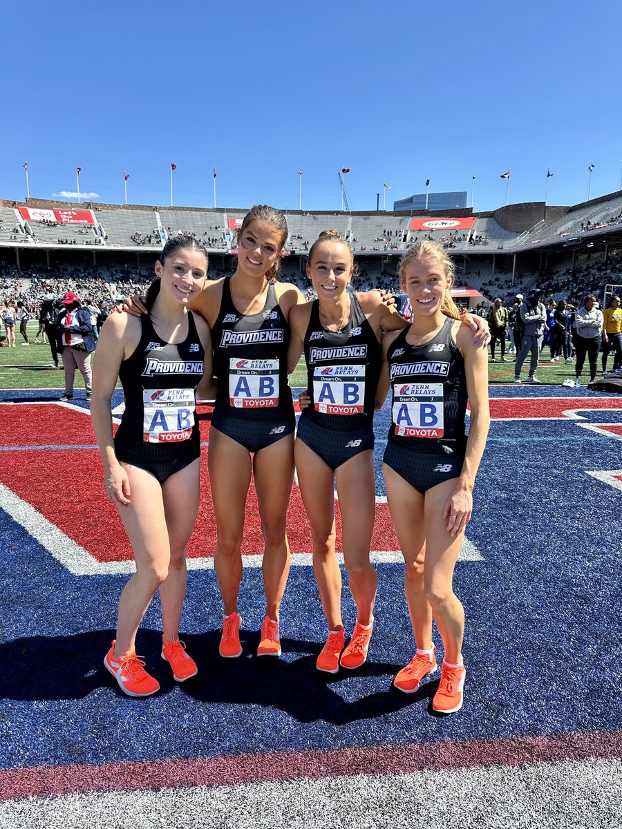 💿BROKEN RECORDS💿 10:39.04 - SECOND ALL-TIME IN NCAA HISTORY!! The Friars place 2️⃣nd in the College Women’s Distance Medley Championship of America! The team of Flockhart, Fenerty, O’Neill & May break the school record, the previous NCAA record and Penn Relays record!