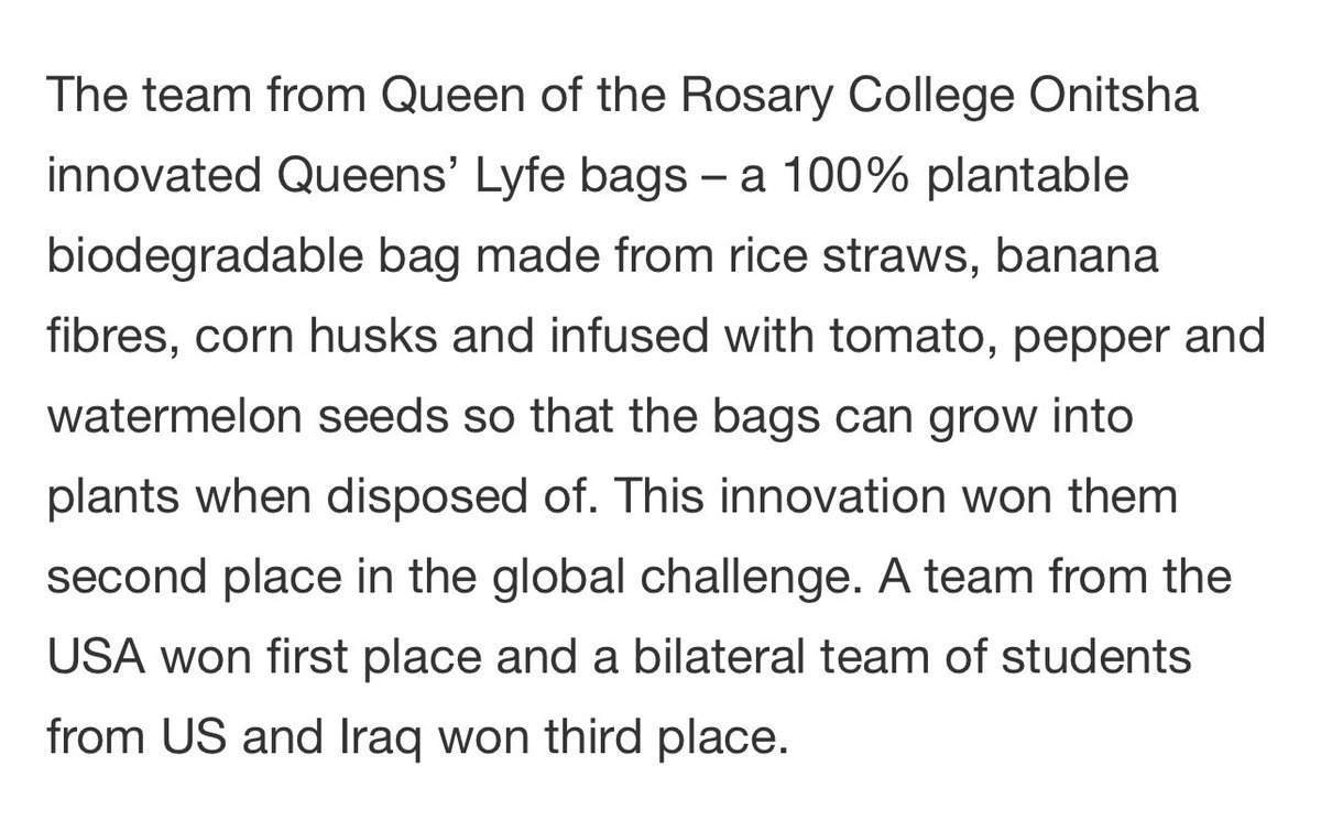 A Story:

In June 2010, Peter Obi drove down with his team To Queen of Rosary School.

The Mission: To fund the infusing of STEM &Tech Research studies. This was a funding of 20M for 3D Labs,  Microsoft with embedded global curriculum.

13 years later, Rosary is on Global stage!