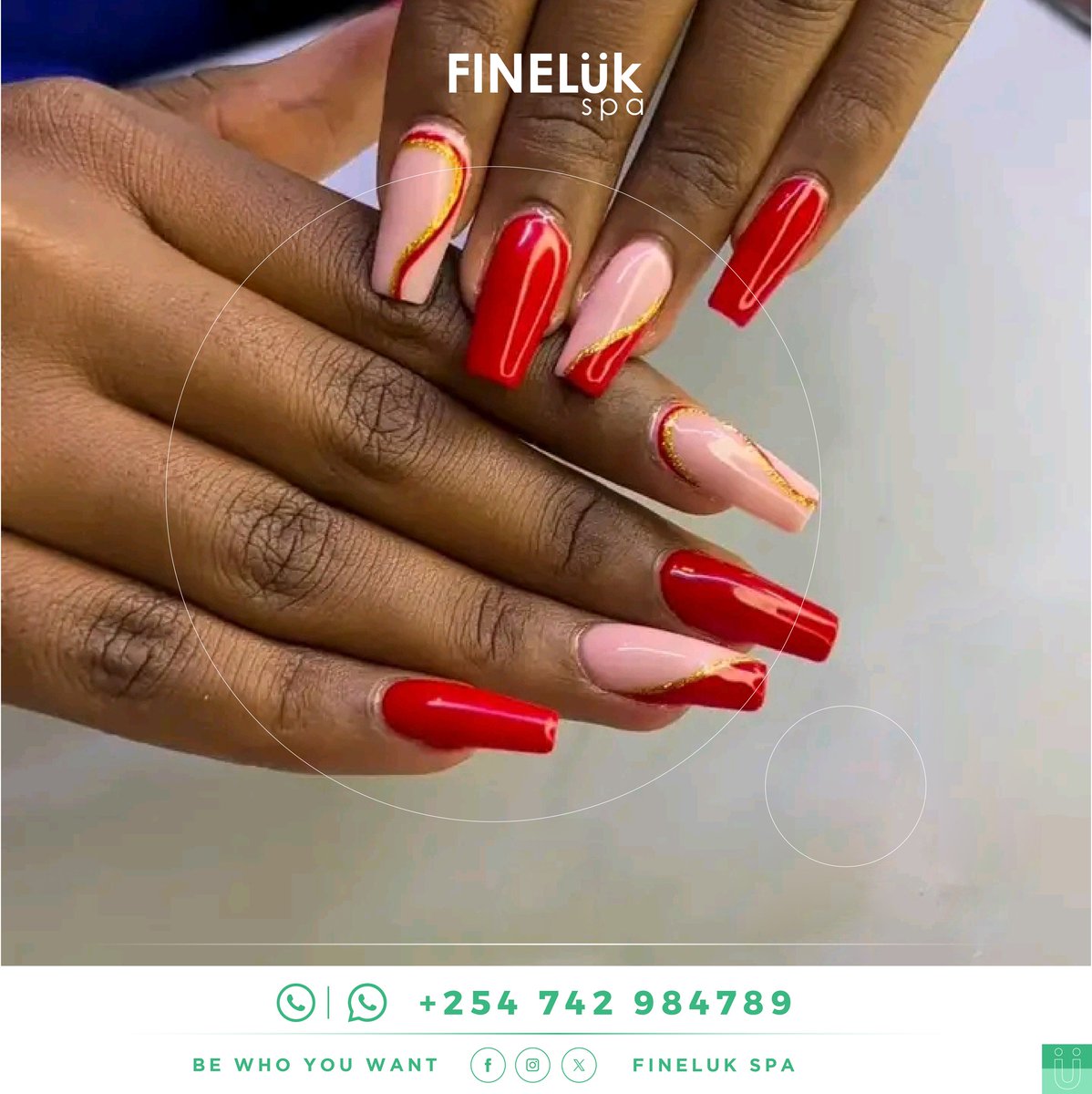 FinelukSPA's tweet photo. Be who you want!!! Get fair-priced deals only at FinelukSPA.
Call or WhatsApp 0742984789 and book an appointment.

#finelukSPA  #perfectnails Wafula Chebukati Kenyatta University Larry Madowo Thwake Dam Thika Road KMTC Mukuru Kwa Reuben #viralvideo All Saints Cathedral Murkomen https://t.co/Kwa6qJYWgH