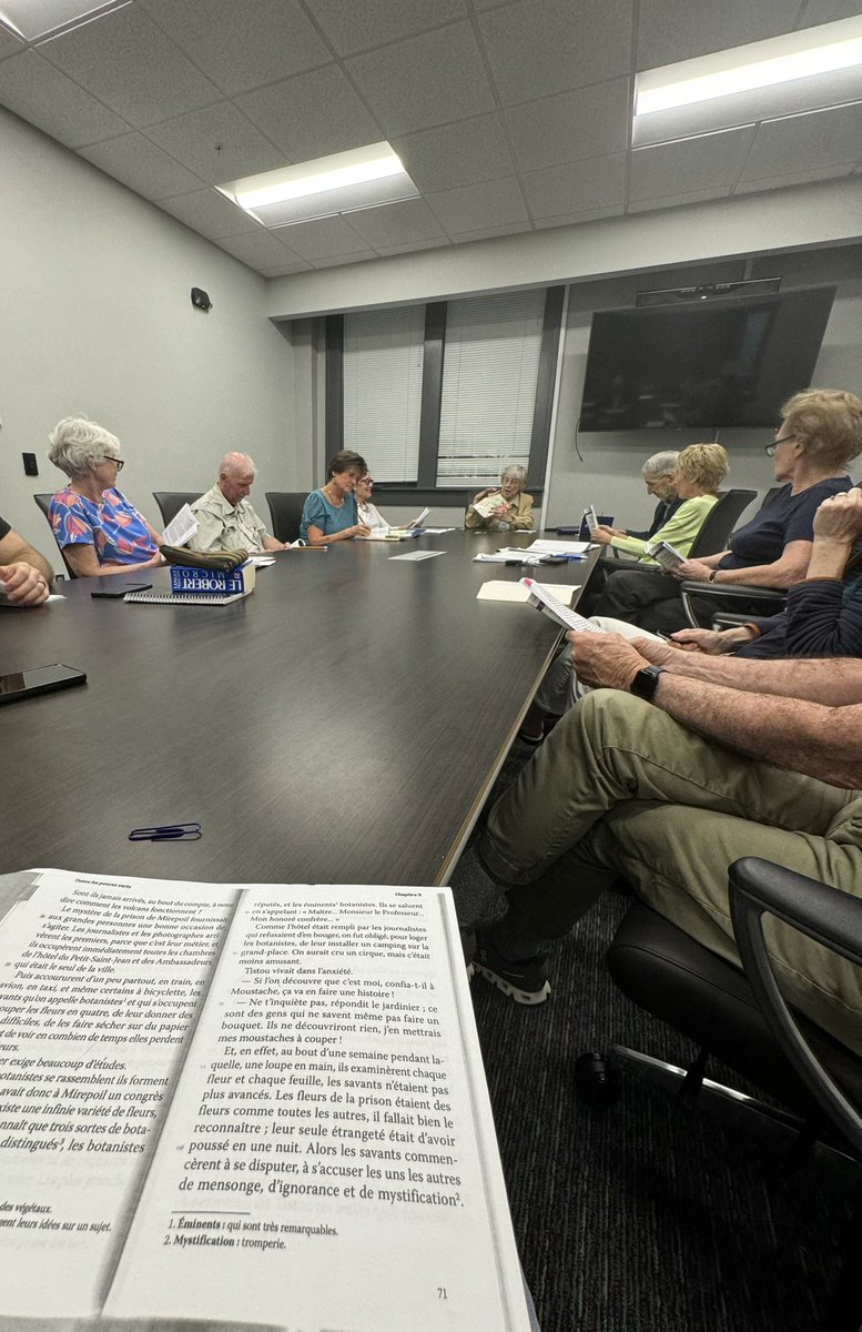 All the baddies gather at the French-speakers meetup at the public library