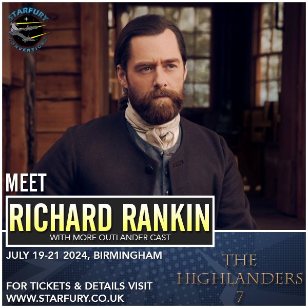 Roger will be travelling through the stones to join us at Starfury: Highlanders 7 this July! We are delighted that @RikRankin has agreed to come along! starfury.co.uk #outlander