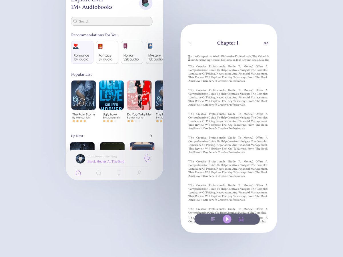 Ui_meesha's tweet image. Task Day 2 Design Challenge: eBook App

Interested in learning more about my design approach and how I can elevate your company&apos;s design goals? Let&apos;s connect and explore opportunities for collaboration! #UXDesign #eBookApp #DesignChallenge #DesignExcellence #uiuxdesign