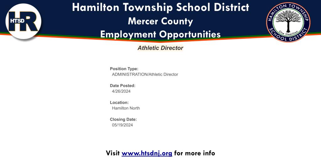 Online Employment Application | Open Positions: Athletic Director applitrack.com/hamilton/onlin…