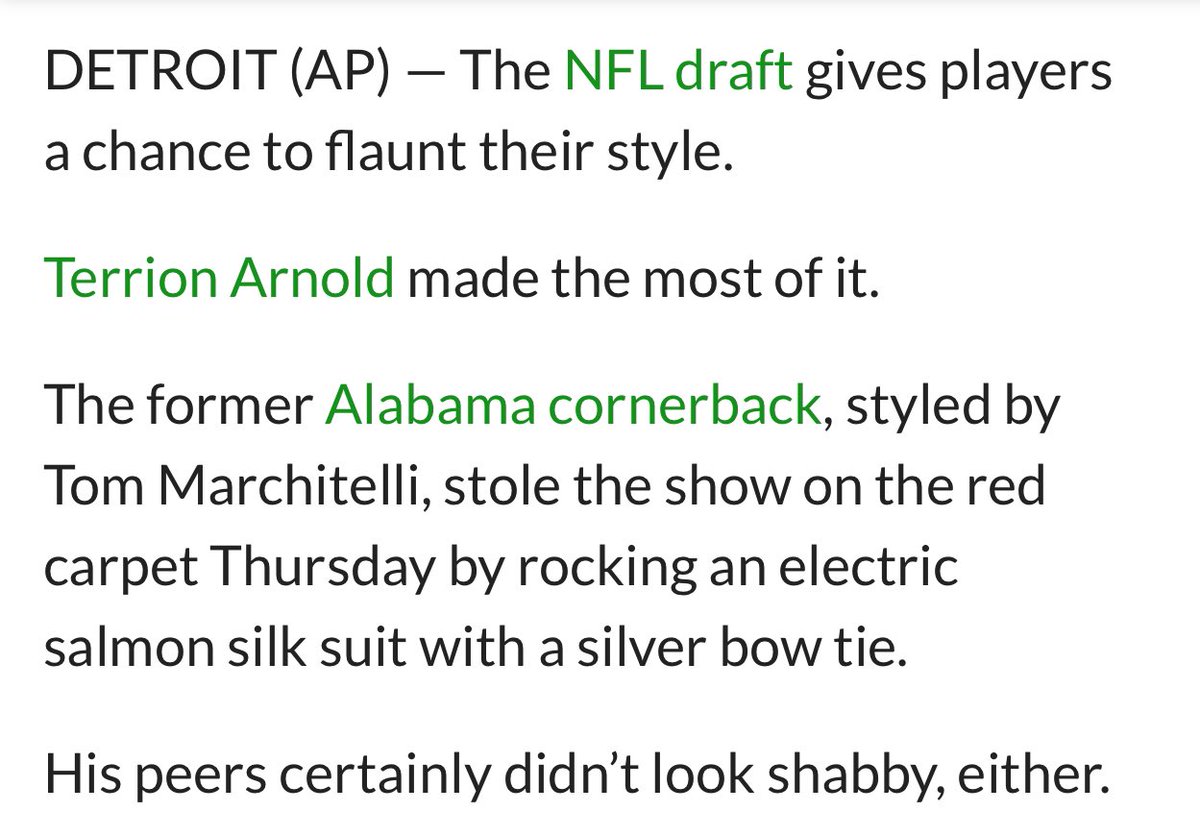 No lies told by the Associated Press. #NFLDraft