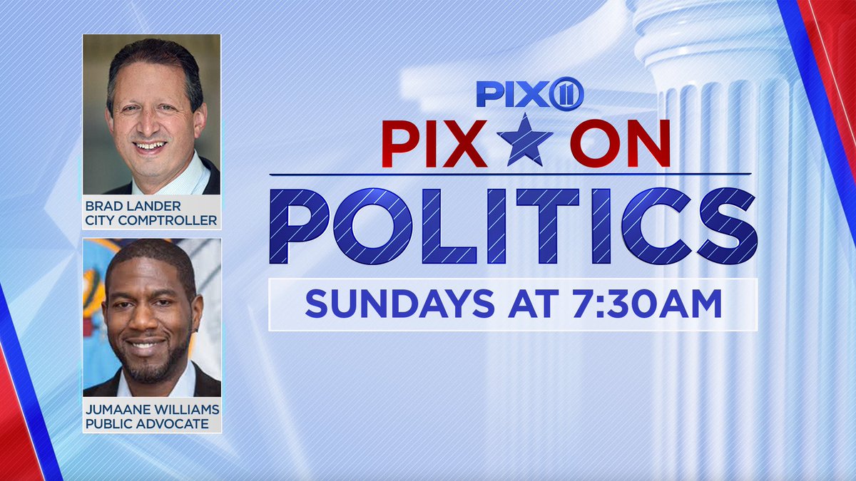 SUNDAY: @NYCComptroller and @nycpa join me on #PIXonPolitics to discuss budget, library funding, personnel changes and more. @PIX11News