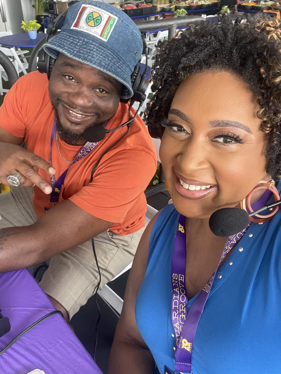 Just finished broadcasting live (with Derrick “Smoker” Freeman) from @jazzfest from 11am -3pm CT on @wwoz_neworleans! Happy Jazz Fest!!!