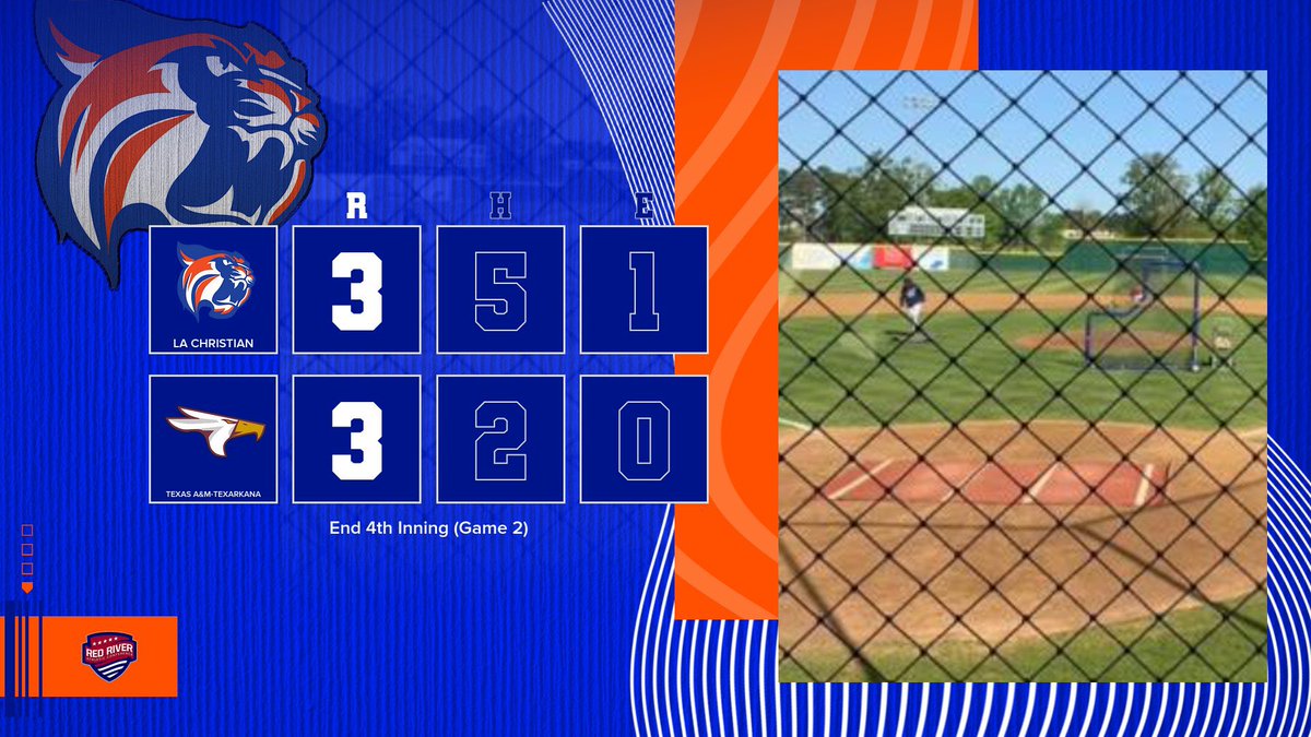 ⚾️ Score Update (Game 2) ⚾️ End 4th @LCU_bsb - 3 Texas A&M-Texarkana - 3 Gabe Spedale puts the ball in play & plates a run with the bases loaded in the third to up the lead, but TAMUT uses a 3-run bottom half to knot the proceedings. #ClawsUp ⬆️