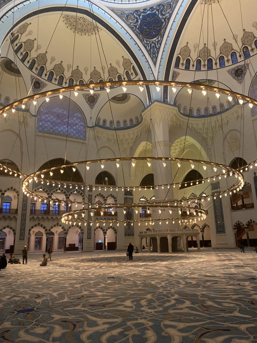 The largest Mosque in Turkey 🇹🇷

Grand Çamlıca Mosque 

A must visit if you go Istanbul. 
Simply breathtaking subhan’Allah. The level of detail inside and outside this masjid wow.