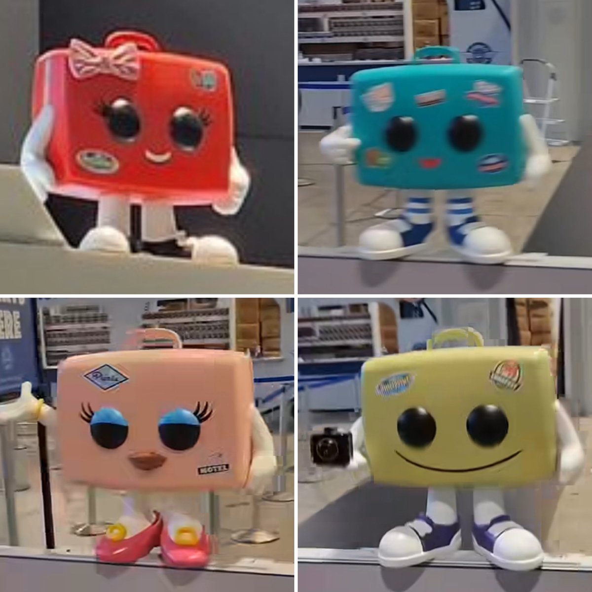 Peek at the 4 luggage Funko POP! Mascots that are at C2E2! I wonder if they will release these 🤔 thanks @captainpops_ ~ #FPN #FunkoPOPNews #Funko #POP #POPVinyl #FunkoPOP #FunkoSoda