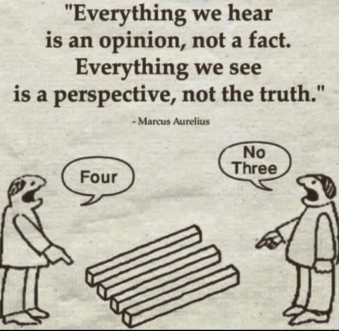 Everything we hear is an opinion, not a fact. Everything we see is a perspective, not the truth 

#positive #mentalhealth #mindset #joytrain #successtrain #thinkbigsundaywithmarsha #thrivetogether