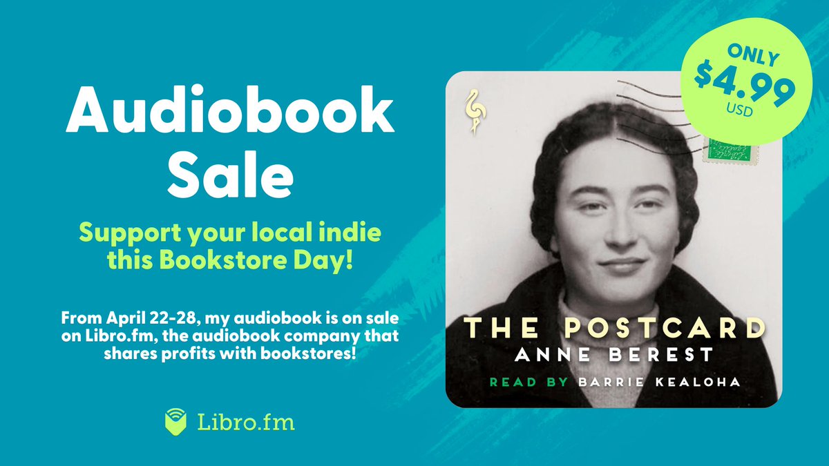 You still have two days to get the audiobook version of THE POSTCARD for just $4.99! Get your audio copy here: libro.fm/audiobooks/978…