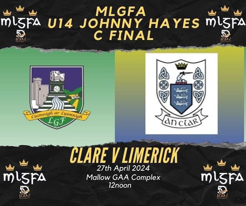 The very best of luck to Adare’s Cushla O’Sullivan who represents the Limerick U14 Team tomorrow 🍀

Munster LGFA U14 Johnny Hayes C Final 
Clare v Limerick 
Saturday 27th April @ 12 Noon
Venue: Mallow GAA Complex 

Go n-eirí and bóthar leat 🍀

#luimneachabú #supportingourgirls