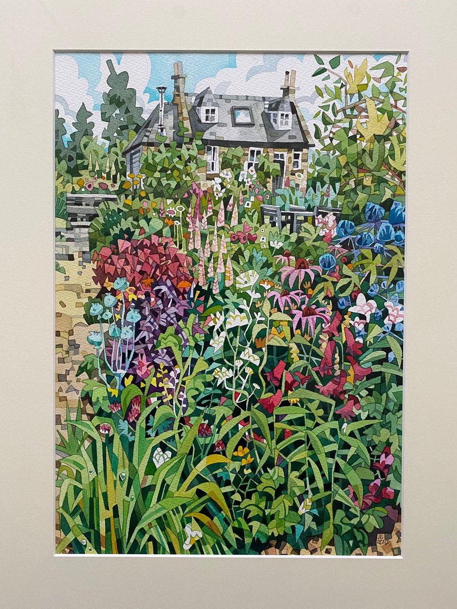 A private commission from a few years ago. A beautiful garden in Scotland. Watercolour.