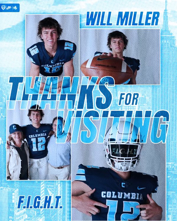 Had a great visit at Columbia. Thank you to all the coaches for showing me what Columbia football is about! @CoachJWood @Coach_Poppe @PC_PatriotsFB