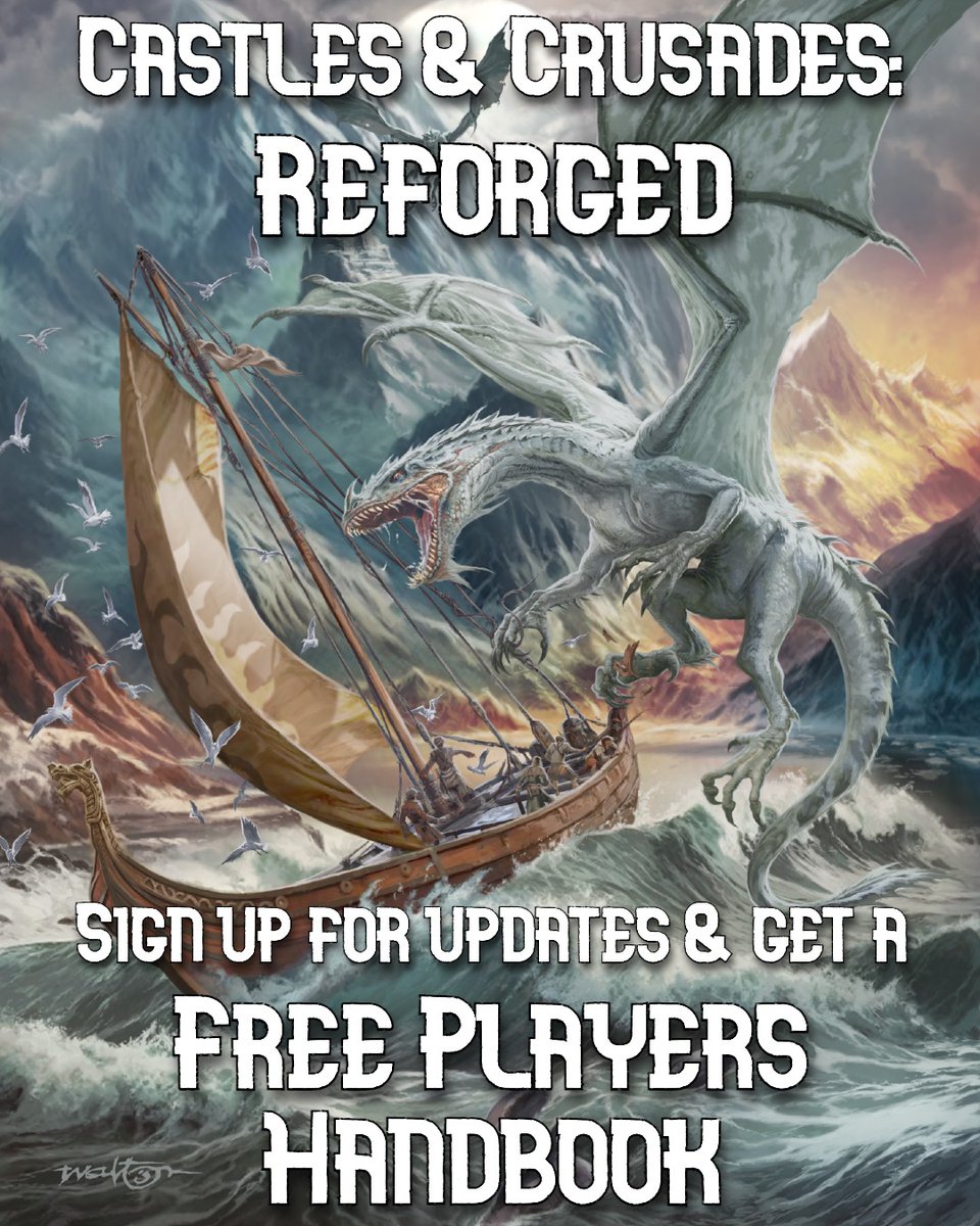 We got over 2000+ signups for our newsletter in the first 24 hours of breaking the news! Join the legion, get a free Player's Handbook, and stay updated on Castles & Crusades: Reforged... Coming June '24! #playcnc Sign Up Here: bit.ly/cc_reforged