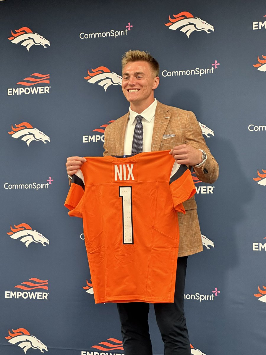 Bo Nix is the first player to publicly rep the Broncos’ new uniforms.

A new era for the Denver Broncos.