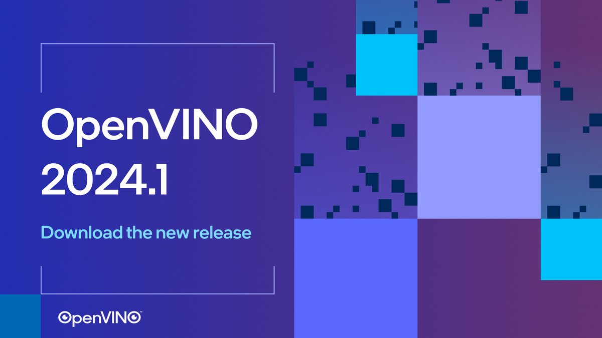 OpenVINO 2024.1 is out now! This release improves performance for LLMs and GenAI models, reducing memory usage and compilation times while improving compression. Try OpenVINO to enhance your GenAI workloads. intel.ly/3QlXaWh