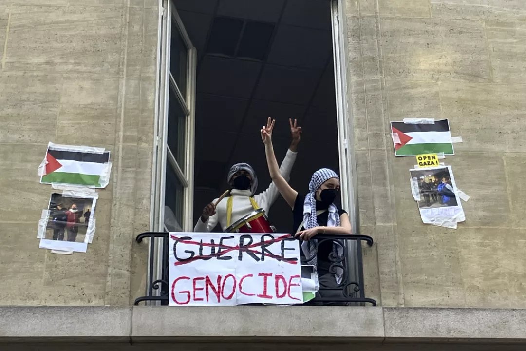 pro-palestine campus protests go international sciences po in paris: