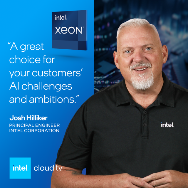 Make customers’ AI ambitions a reality with 5th Gen Intel Xeon Scalable processors—the CPU built for AI. See how workload-optimized performance and power-efficiency gains help drive growth for your business and accelerate AI initiatives. #IAmIntel bit.ly/44kgiJJ