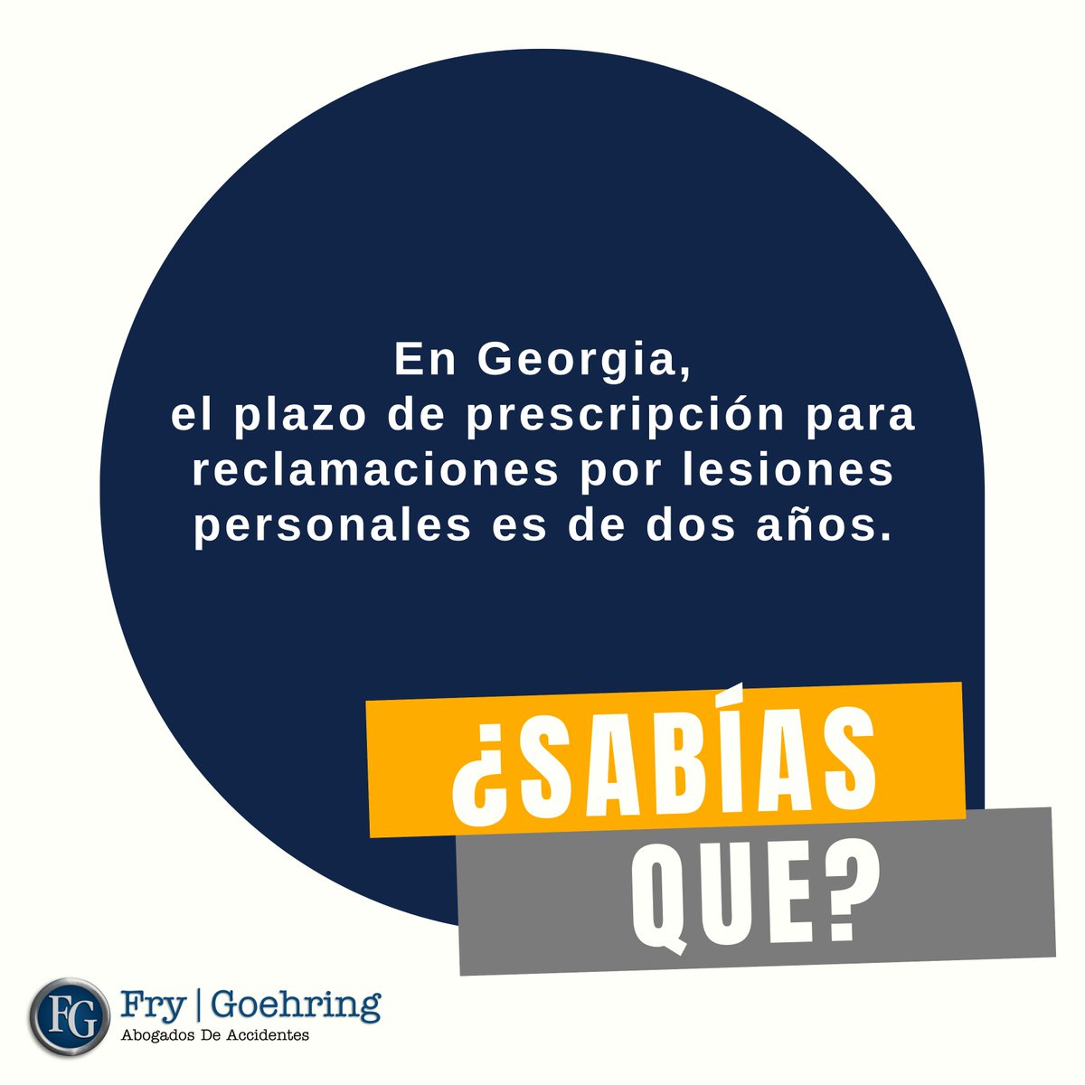 Como todas las reglas, existen excepciones, así que comuníquese con un abogado de lesiones personales de inmediato para garantizar una comprensión completa de la ley y una compensación máxima por su reclamo.

#FryGoehring #AbogadosdeLesionesPersonales #FridayFacts