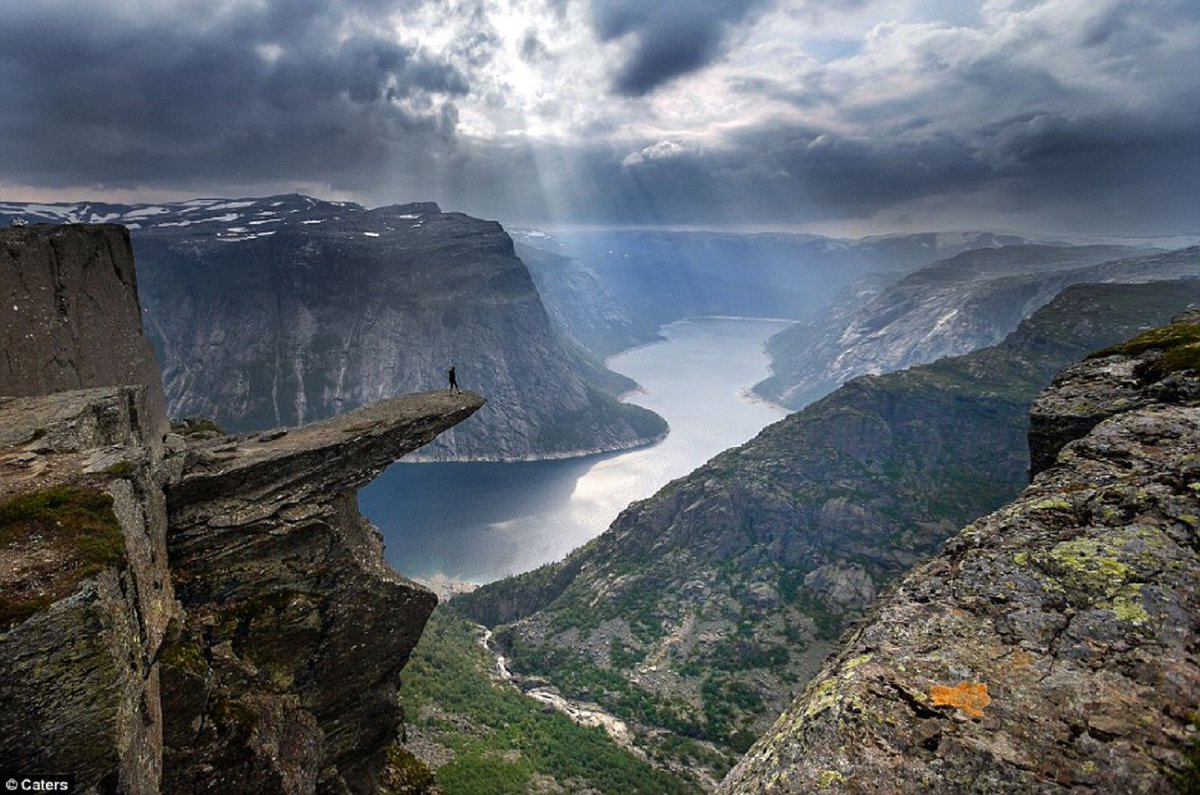 Out on the edge. Trolls Tongue. Norway. Viking Country. NMP.