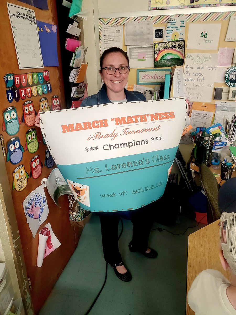 Congratulations to our iReady March 'Math'ness winners- Ms. Lorenzo's & Ms. Litterio's classes 👏🎉!! Great job logging into MyPath and getting your lessons completed daily! Keep up the AMAZING work, everyone! #iReady #LEHSD #LOVEmath ❤️🔢🥰