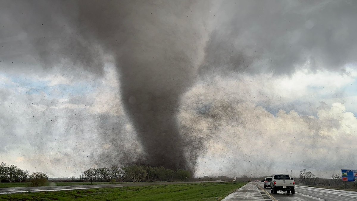 Tornado that crossed Interstate 80 in Lincoln, Nebraska. It was near 33rd Street and Fletcher Avenue. #LancasterCounty #I80