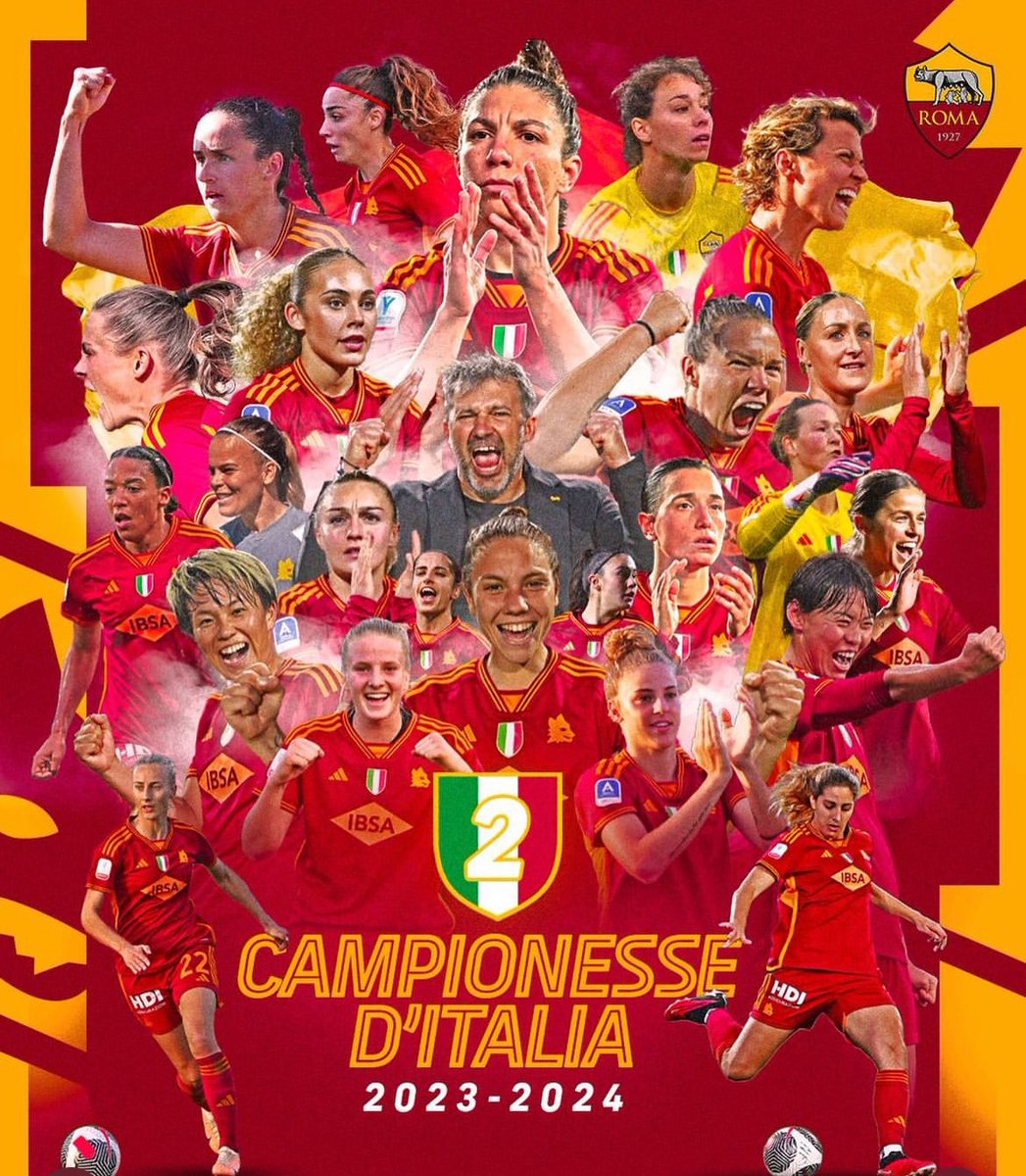 🇮🇹 Viens crowned Serie A Champion 🏆

AS Roma secured their second consecutive league championship due to Juve’s loss to Inter this afternoon.

Evelyne Viens has 8G, 2A for Roma this campaign. Huge congratulations to the #canwnt striker.