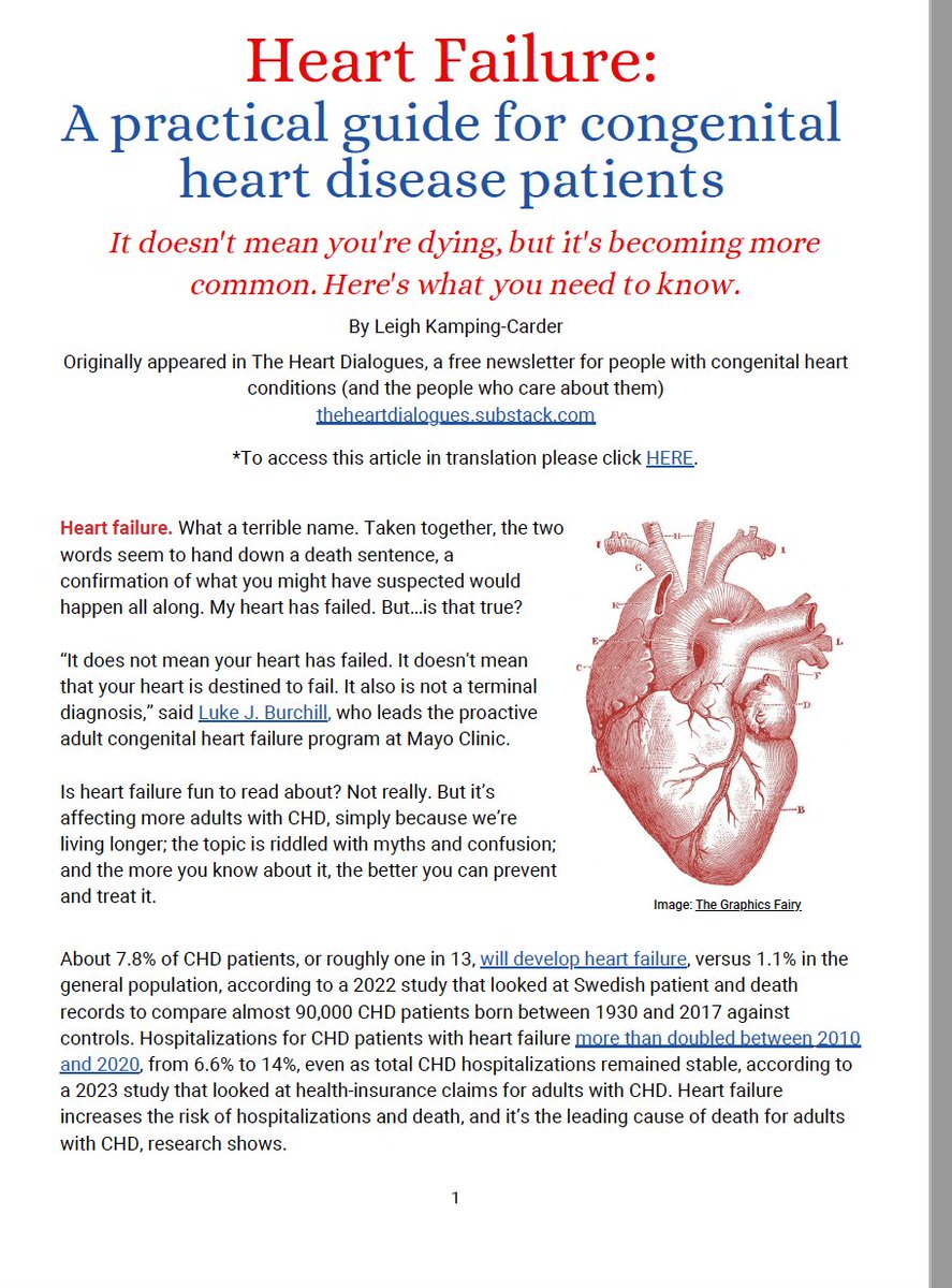 For #CHD patient-specific #heartfailure info pls read & share this. PDF in our Resources (global-arch.org/resources/) & Blog (global-arch.org/blog/) with translate app. #Providers, please share with your patients. Big ❤️ to @Leigh_KC @CachNetwork @ACHA_Heart @ISACHD @ECHDOHeart