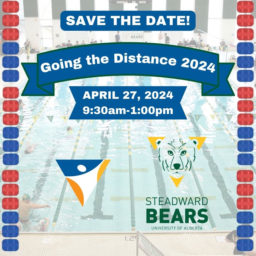 Happening tomorrow! 

The Steadward Bears Para Swim Team annual Going the Distance Fundraiser. 

April 27th from 9:30am – 1:00pm!

Show your support or donate here: uabgive.ca/gtd

<a href="/steadwardcentre/">The Steadward Centre</a>