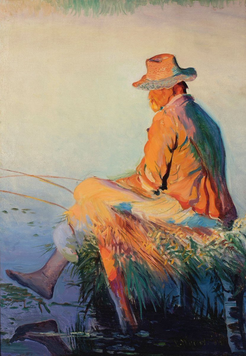 Leon Wyczółkowski (Polish, 1852 – 1936) Fisherman, 1911