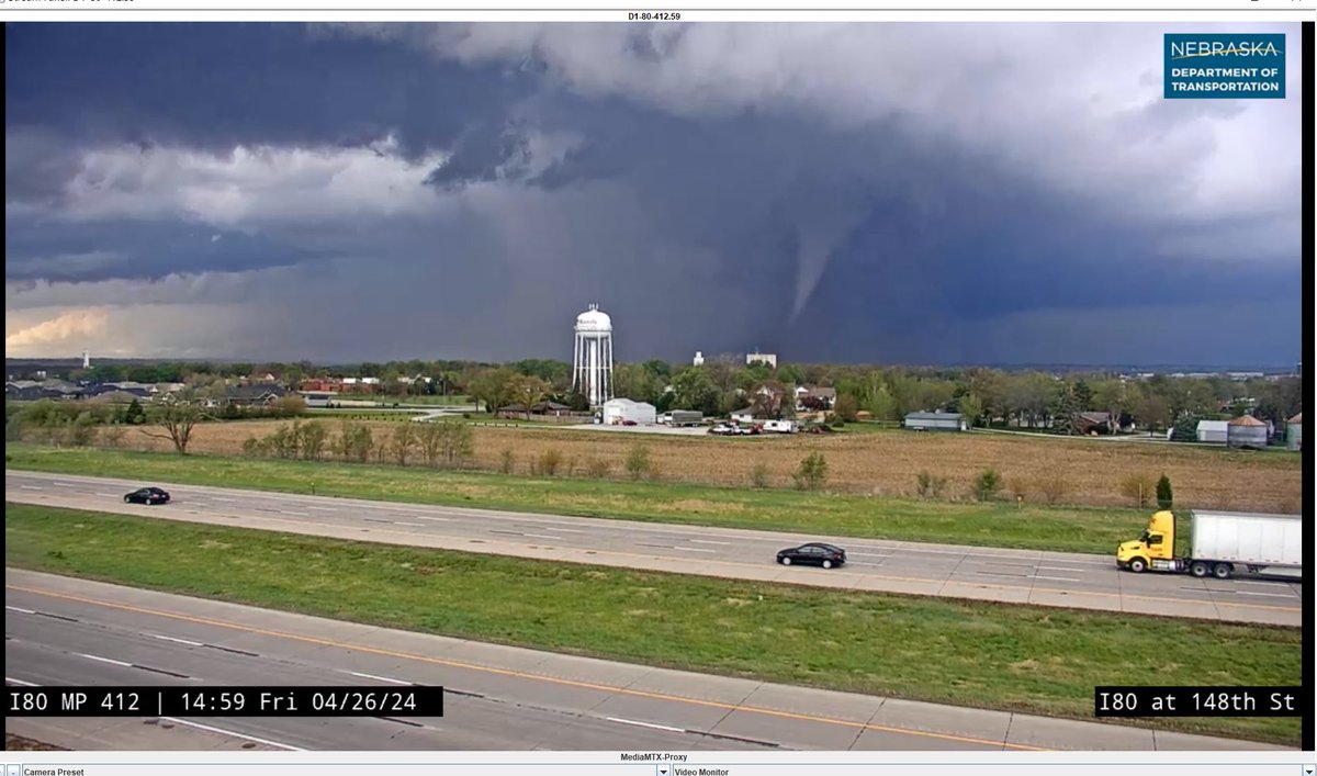 Severe weather can make great photos, but dangerous travel. If traveling this afternoon or this evening, check the weather forecast. If you come across a tornado, pull over and find shelter, if there is no shelter, go to a ditch or low laying area. Never try to out run a tornado!