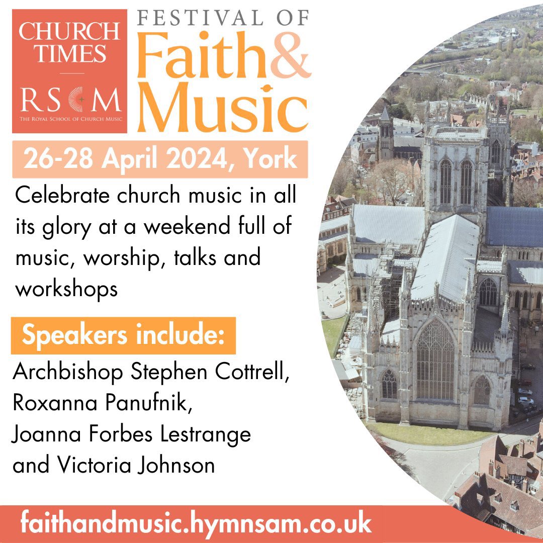 Looking forward very much to participating in discussions tomorrow @RSCMCentre @ChurchTimes @York_Minster #singing #choristers #music #faith #worshipandmusic #singingforlife