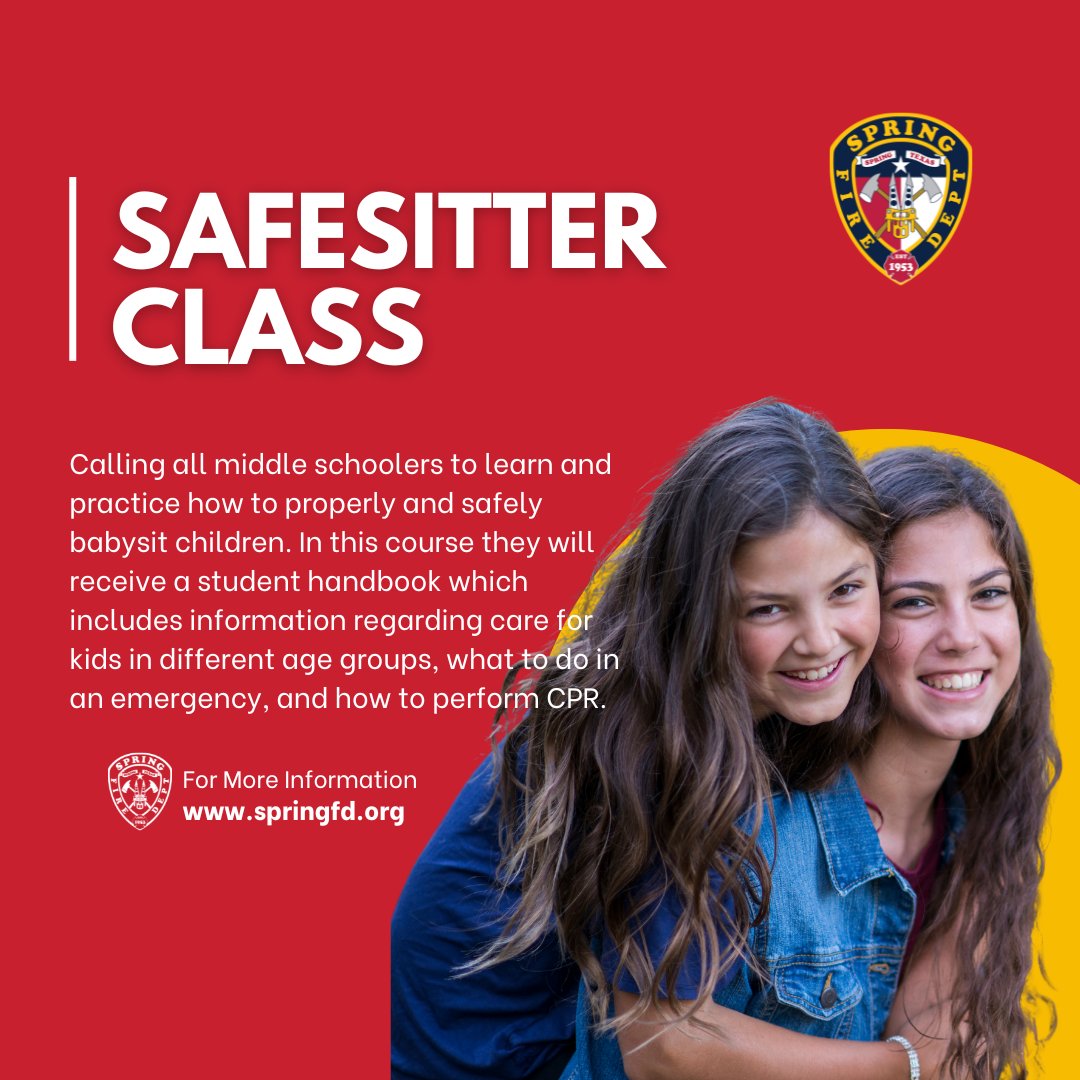 📣 Calling all middle schoolers!!! Learn essential baby-sitting skills from navigating emergency responses to learning CPR. Our knowledgeable and hilarious CRR Specialist Nik Atkinson makes safety fun! Sign up with the link in our bio. #SafeSitter #SafetyFirst