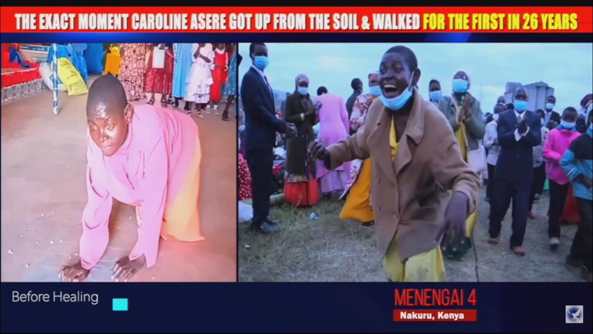 For 26 Years, Caroline Asere remained on the ground, on the soil not able to stand nor walk.
You can imagine the pain, agony, rejection, mockery, she and her family went through.

But GLORY BE TO GOD, at One Command of The Blood of JESUS CHRIST, she's WALKING!
#MaturinConference