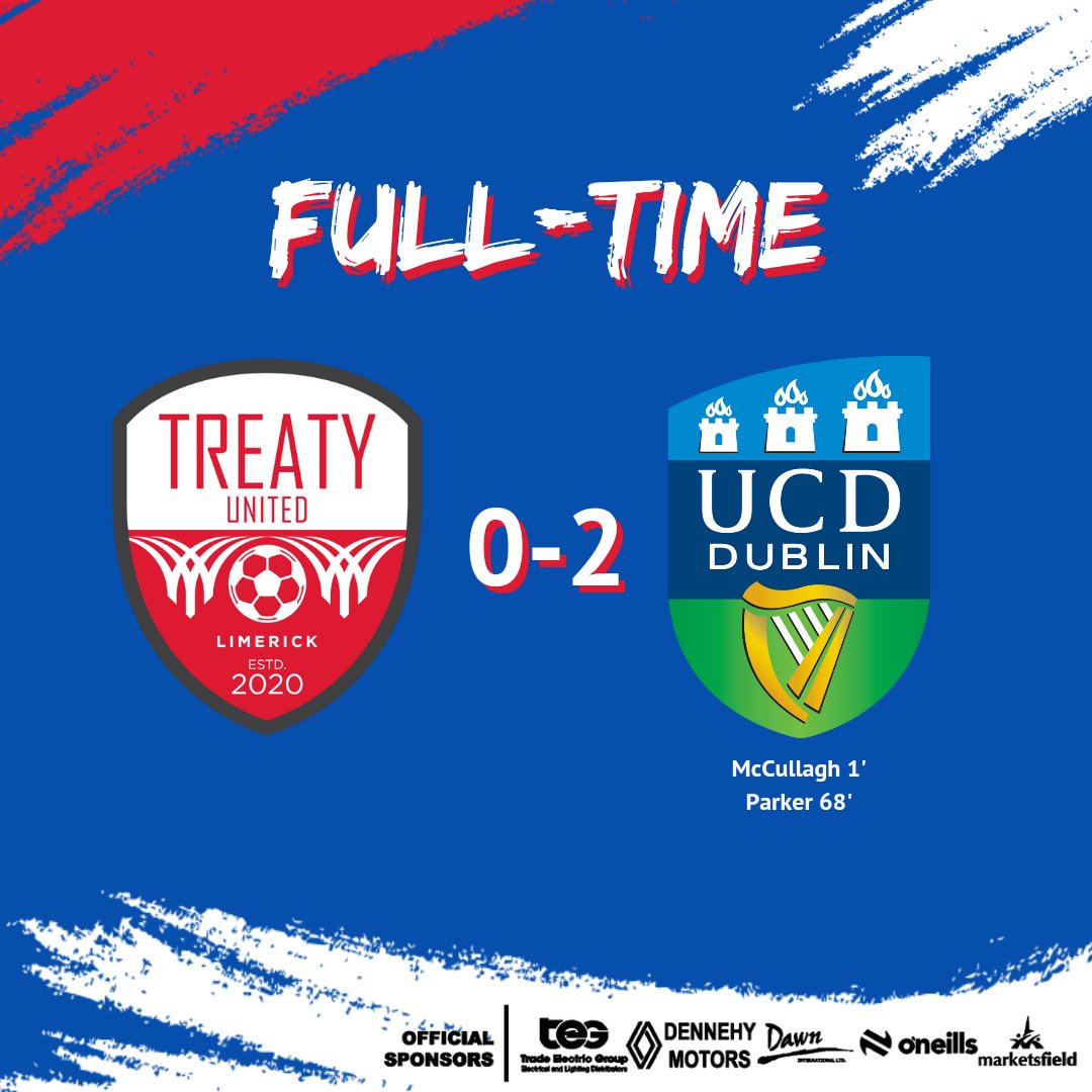𝗙𝘂𝗹𝗹-𝗧𝗶𝗺𝗲 Treaty United 0-2 UCD