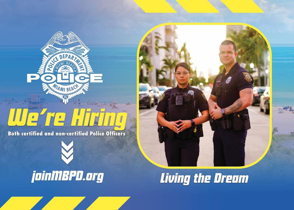 WE'RE HIRING! Are you ready to join our team? MBPD Is hiring both Certified and Non-Certified Police Officers. Apply by visiting JoinMBPD.org and stay tuned for a few major surprises throughout our hiring campaign!